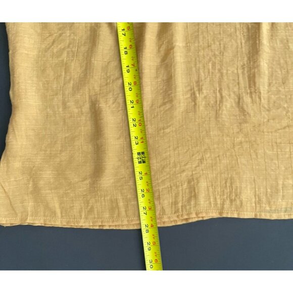 NWOT Counterparts Women’s XL Boho Peasant Bell Sleeve Blouse Top Yellow Gold - Picture 6 of 7